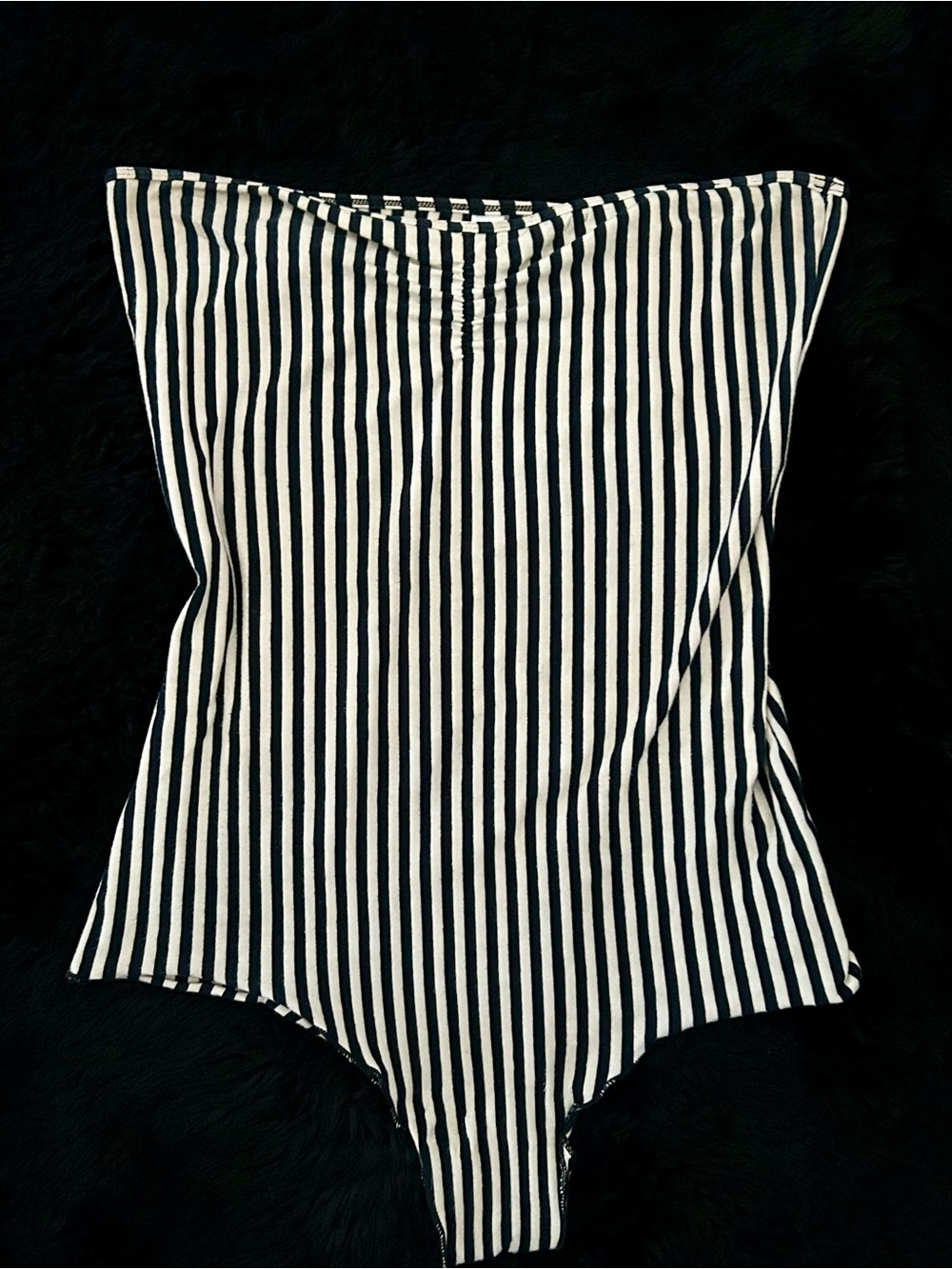 American Apparel Black & White Striped Kids One-Piece